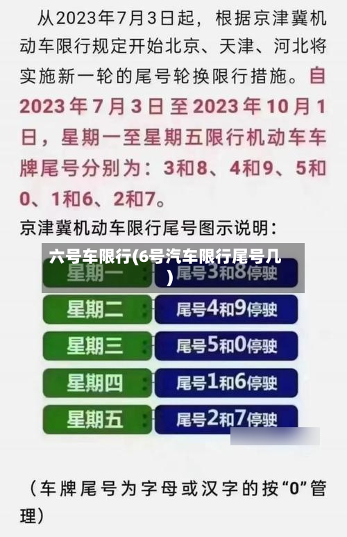 六号车限行(6号汽车限行尾号几)-第3张图片