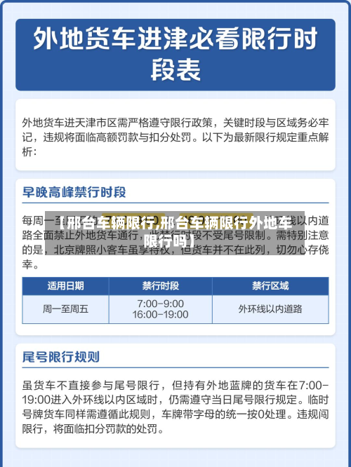 【邢台车辆限行,邢台车辆限行外地车限行吗】