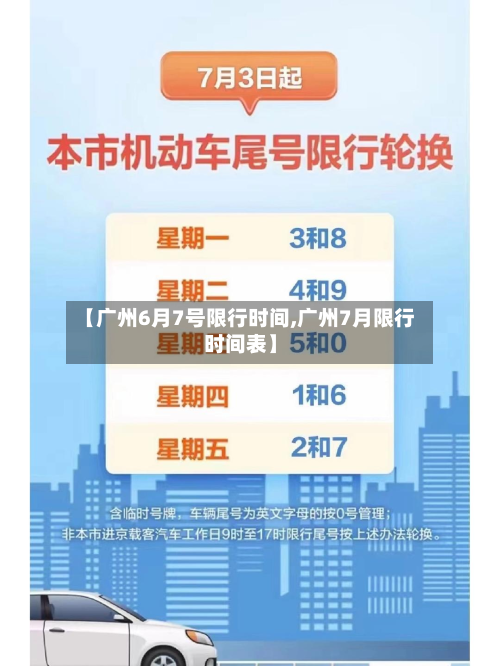 【广州6月7号限行时间,广州7月限行时间表】