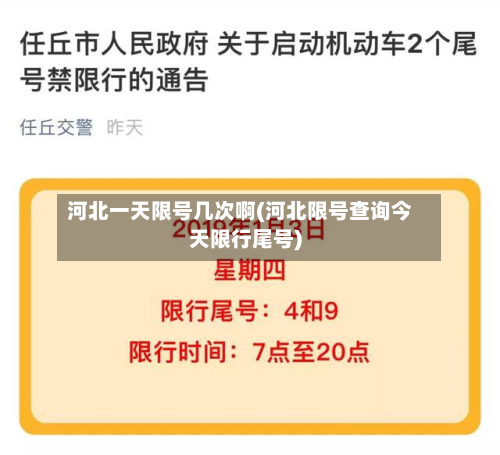 河北一天限号几次啊(河北限号查询今天限行尾号)