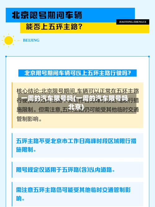 一周的汽车限号吗(一周的汽车限号吗北京)-第2张图片