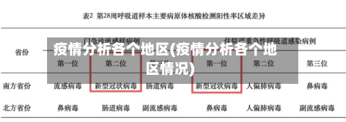 疫情分析各个地区(疫情分析各个地区情况)-第2张图片