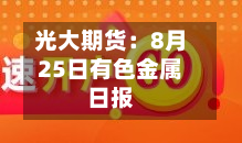 光大期货:8月25日有色金属日报-第2张图片