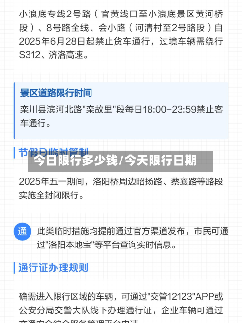 今日限行多少钱/今天限行日期-第2张图片