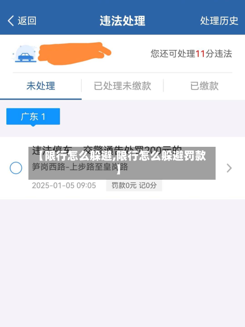 【限行怎么躲避,限行怎么躲避罚款】