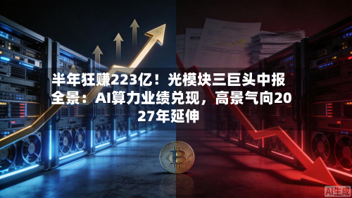 半年狂赚223亿！光模块三巨头中报全景：AI算力业绩兑现，高景气向2027年延伸