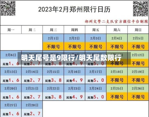 明天尾号是9限行/明天尾数限行-第2张图片