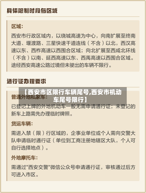 【西安市区限行车辆尾号,西安市机动车尾号限行】