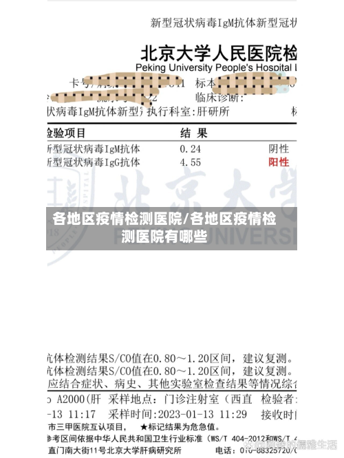 各地区疫情检测医院/各地区疫情检测医院有哪些