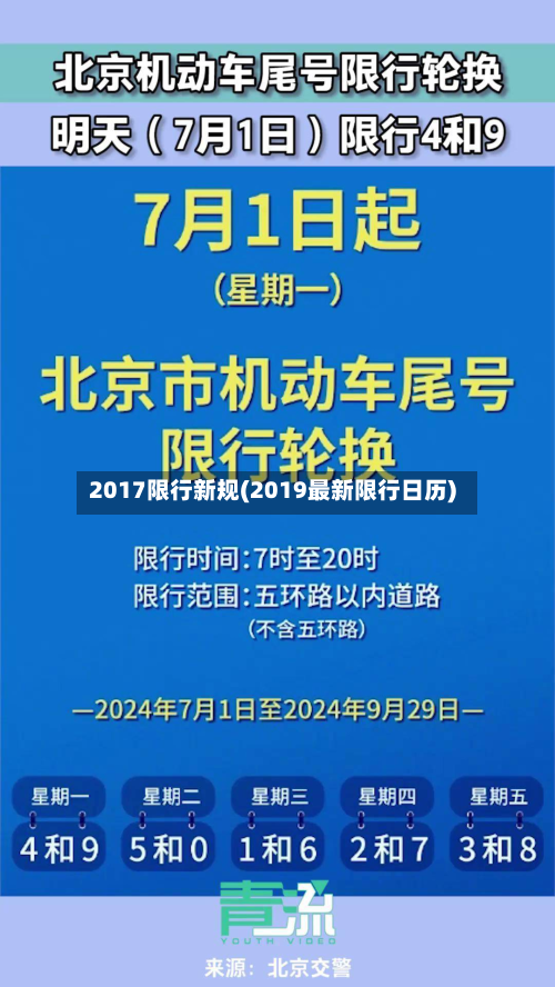 2017限行新规(2019最新限行日历)-第2张图片