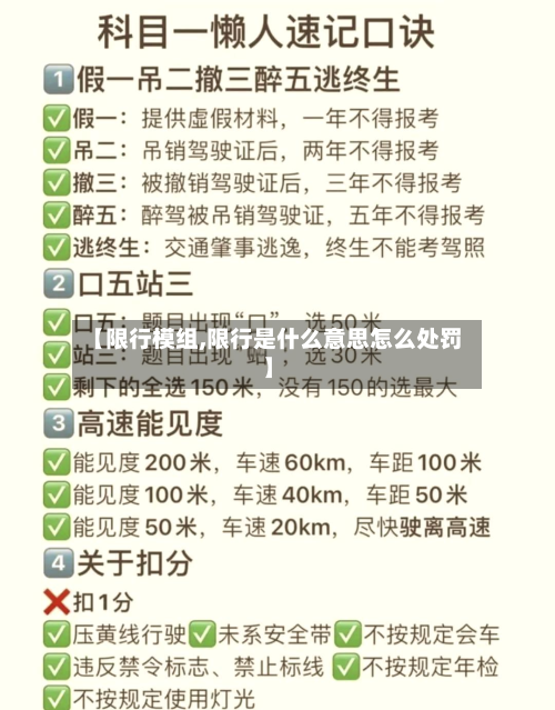 【限行模组,限行是什么意思怎么处罚】