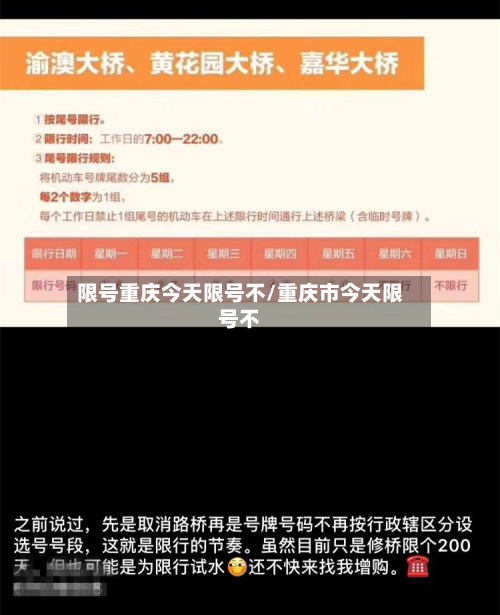 限号重庆今天限号不/重庆市今天限号不