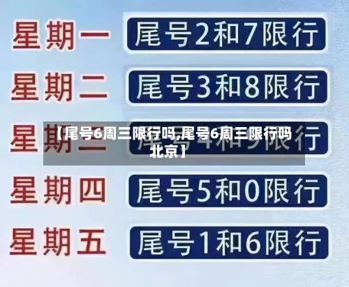 【尾号6周三限行吗,尾号6周三限行吗北京】-第2张图片