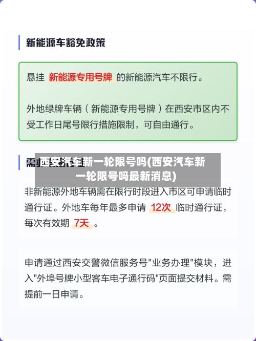 西安汽车新一轮限号吗(西安汽车新一轮限号吗最新消息)-第2张图片