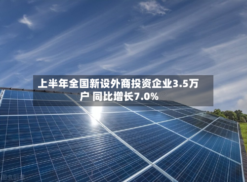 上半年全国新设外商投资企业3.5万户 同比增长7.0%