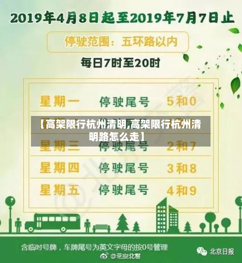 【高架限行杭州清明,高架限行杭州清明路怎么走】-第2张图片