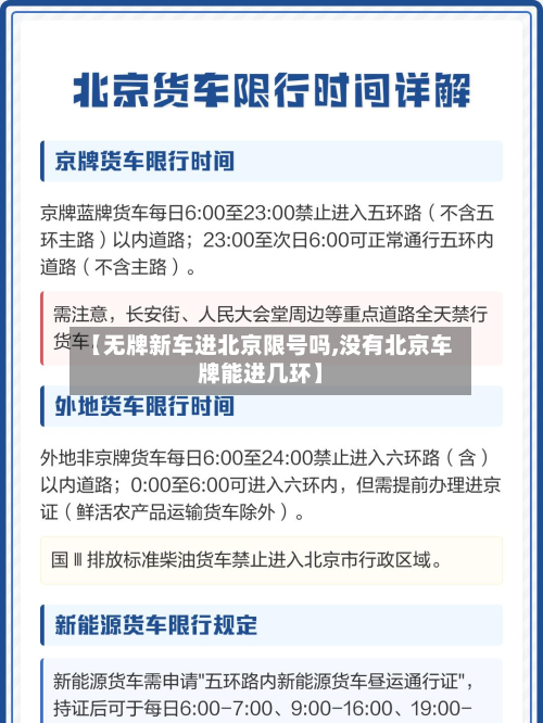 【无牌新车进北京限号吗,没有北京车牌能进几环】-第2张图片
