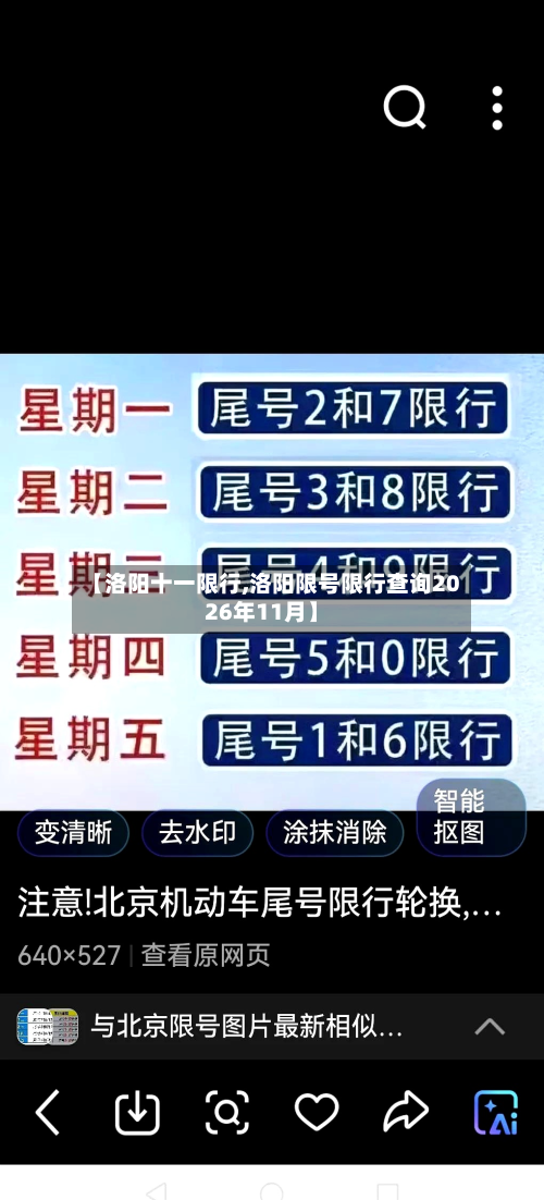 【洛阳十一限行,洛阳限号限行查询2026年11月】
