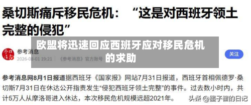 欧盟将迅速回应西班牙应对移民危机的求助-第2张图片