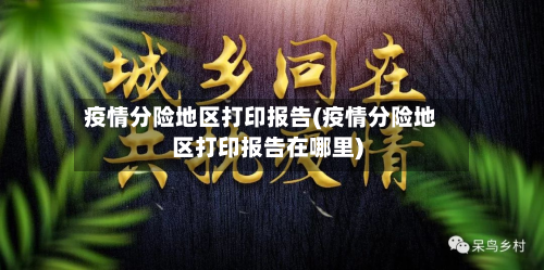 疫情分险地区打印报告(疫情分险地区打印报告在哪里)