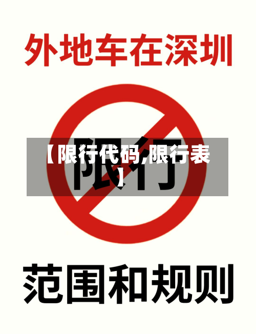 【限行代码,限行表】-第2张图片