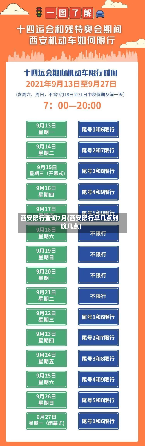 西安限行查询7月(西安限行早几点到晚几点)-第2张图片