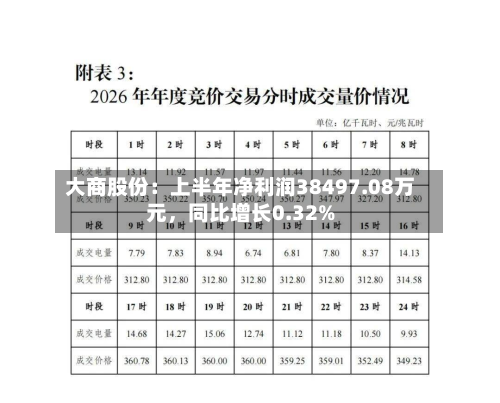 大商股份：上半年净利润38497.08万元	，同比增长0.32%-第3张图片