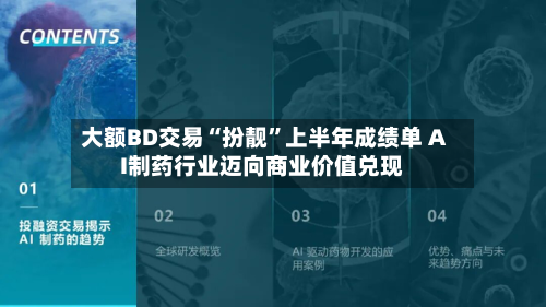 大额BD交易“扮靓	”上半年成绩单 AI制药行业迈向商业价值兑现-第3张图片