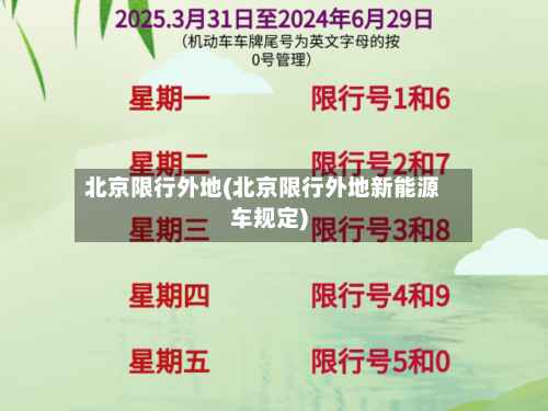 北京限行外地(北京限行外地新能源车规定)