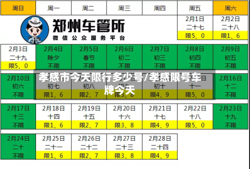 孝感市今天限行多少号/孝感限号车牌今天
