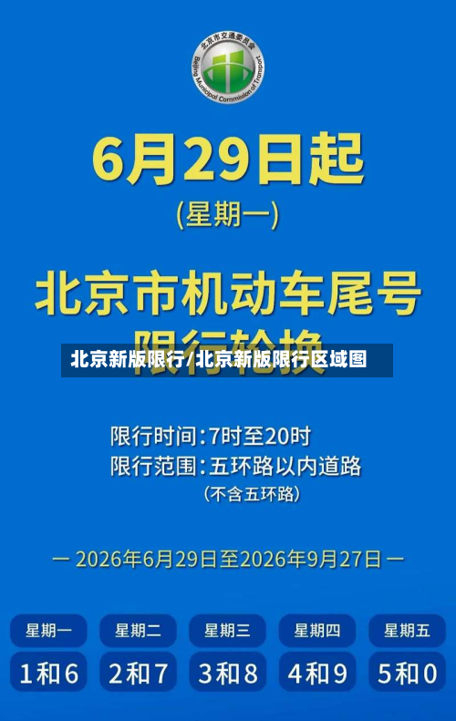 北京新版限行/北京新版限行区域图