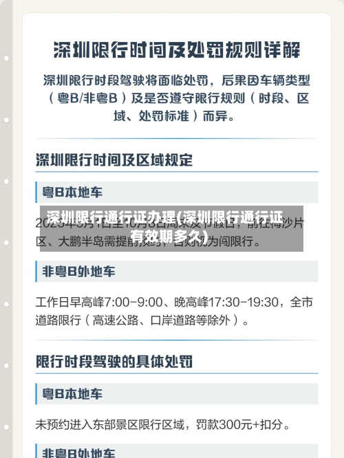 深圳限行通行证办理(深圳限行通行证有效期多久)-第3张图片