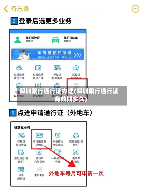 深圳限行通行证办理(深圳限行通行证有效期多久)