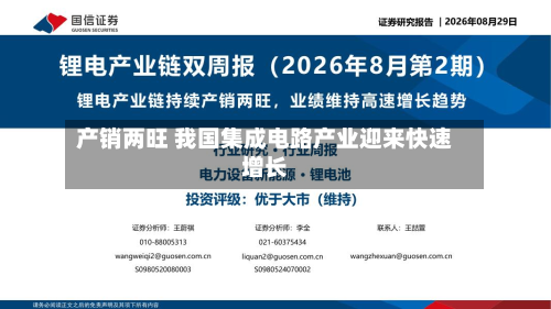 产销两旺 我国集成电路产业迎来快速增长