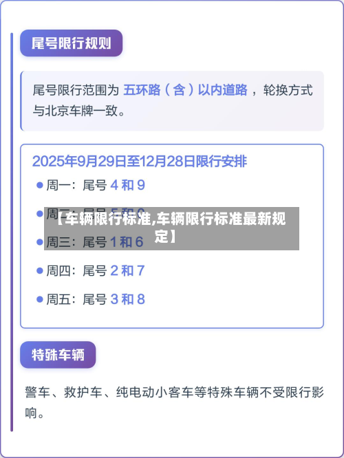 【车辆限行标准,车辆限行标准最新规定】