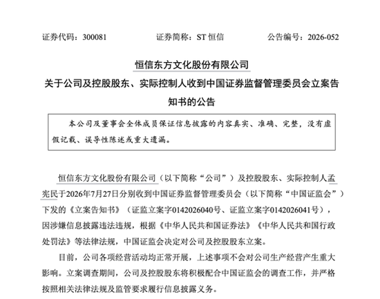 300081、孟宪民，被证监会立案
