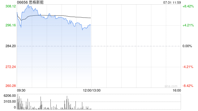 思格新能盘中涨超9% 预计上半年归母净利润增长190%至210%